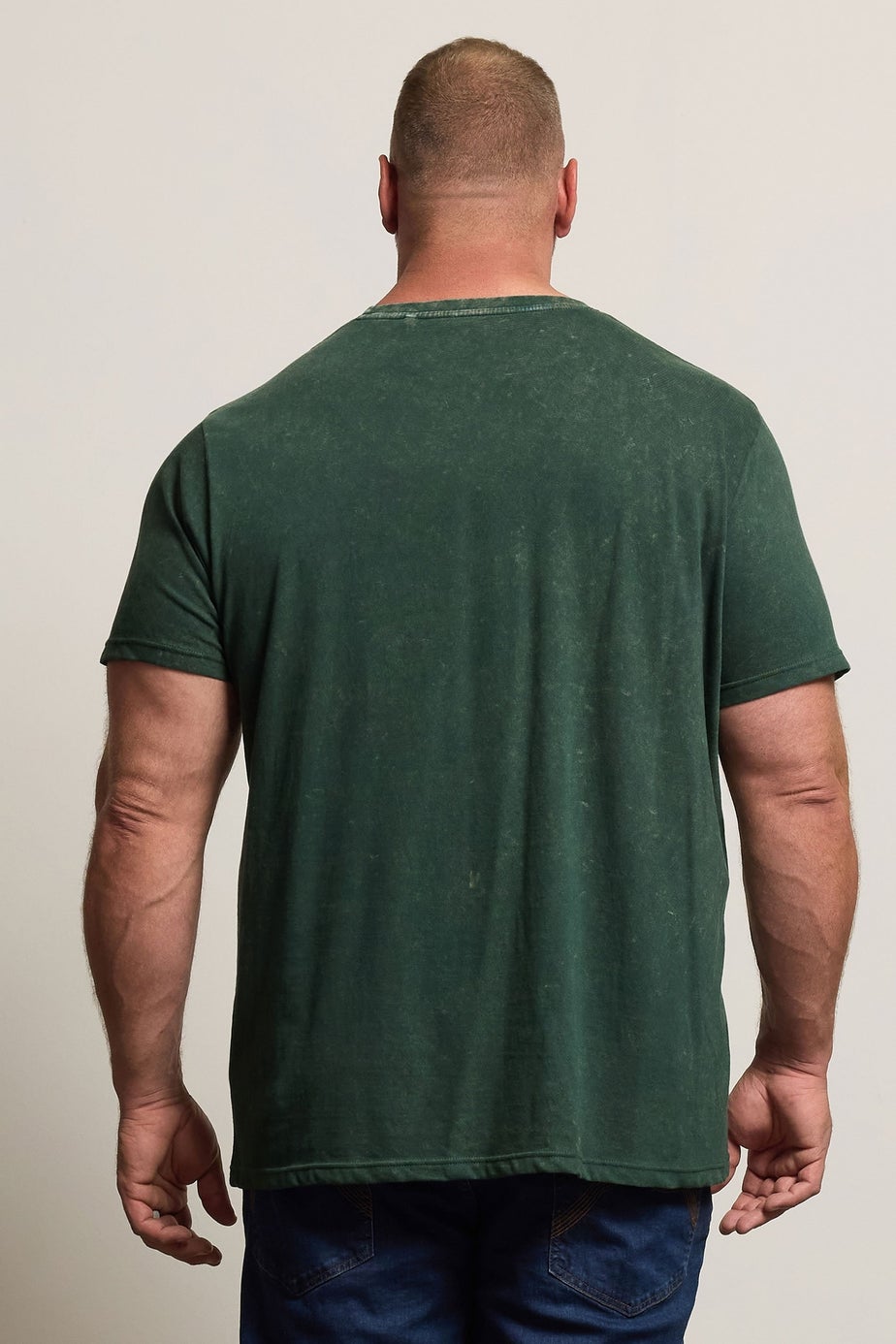 BadRhino Green Acid Wash Tattoo Tiger Graphic T-Shirt