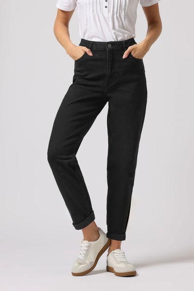 M&Co Black Denim Mom Jeans