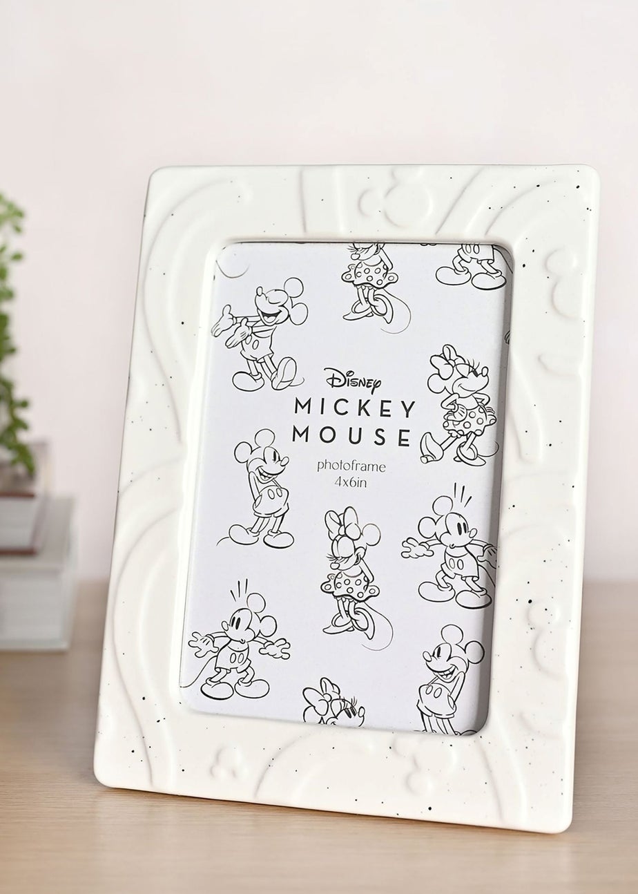 Disney Mickey Shapes Embossed White Photo Frame