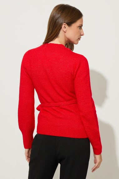 Star By Julien Macdonald Red 2 In 1 Chain Knitted Cardigan