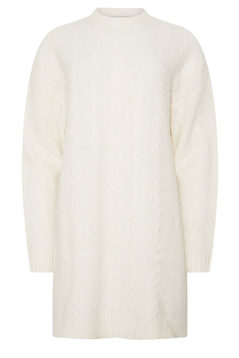 M&Co Ivory White Cable Knit Tunic Jumper