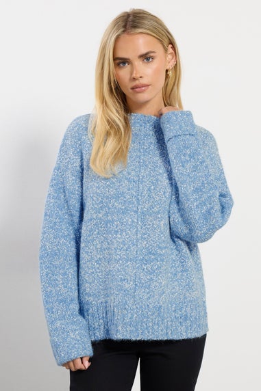 M&Co Petite Blue Chunky Knit Textured Jumper