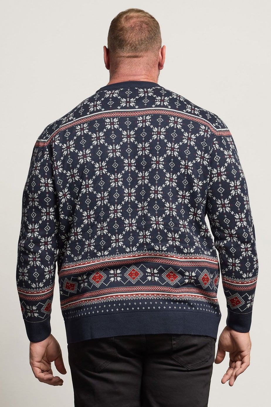 BadRhino Navy Blue Fairisle Grinch Christmas Jumper