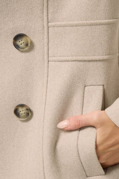 M&Co Natural Double Breasted Midi Coat