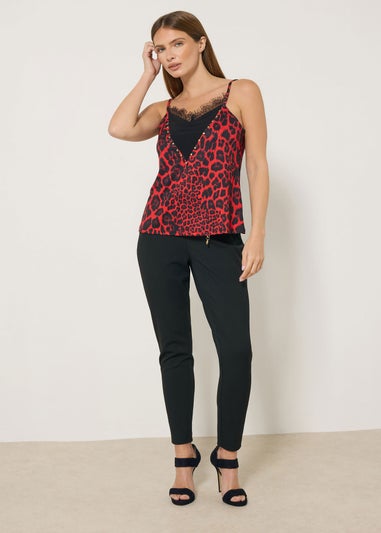 Star By Julien Macdonald Red Leopard Print Cami Top