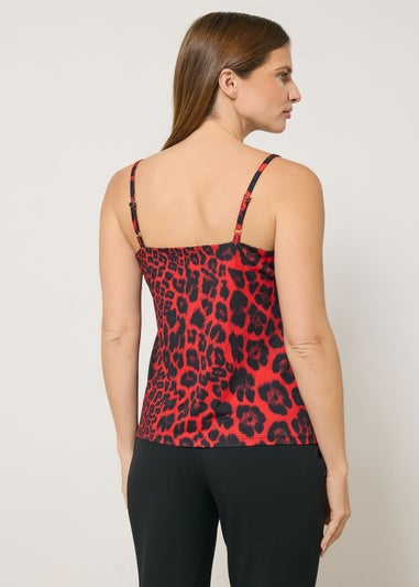Star By Julien Macdonald Red Leopard Print Cami Top