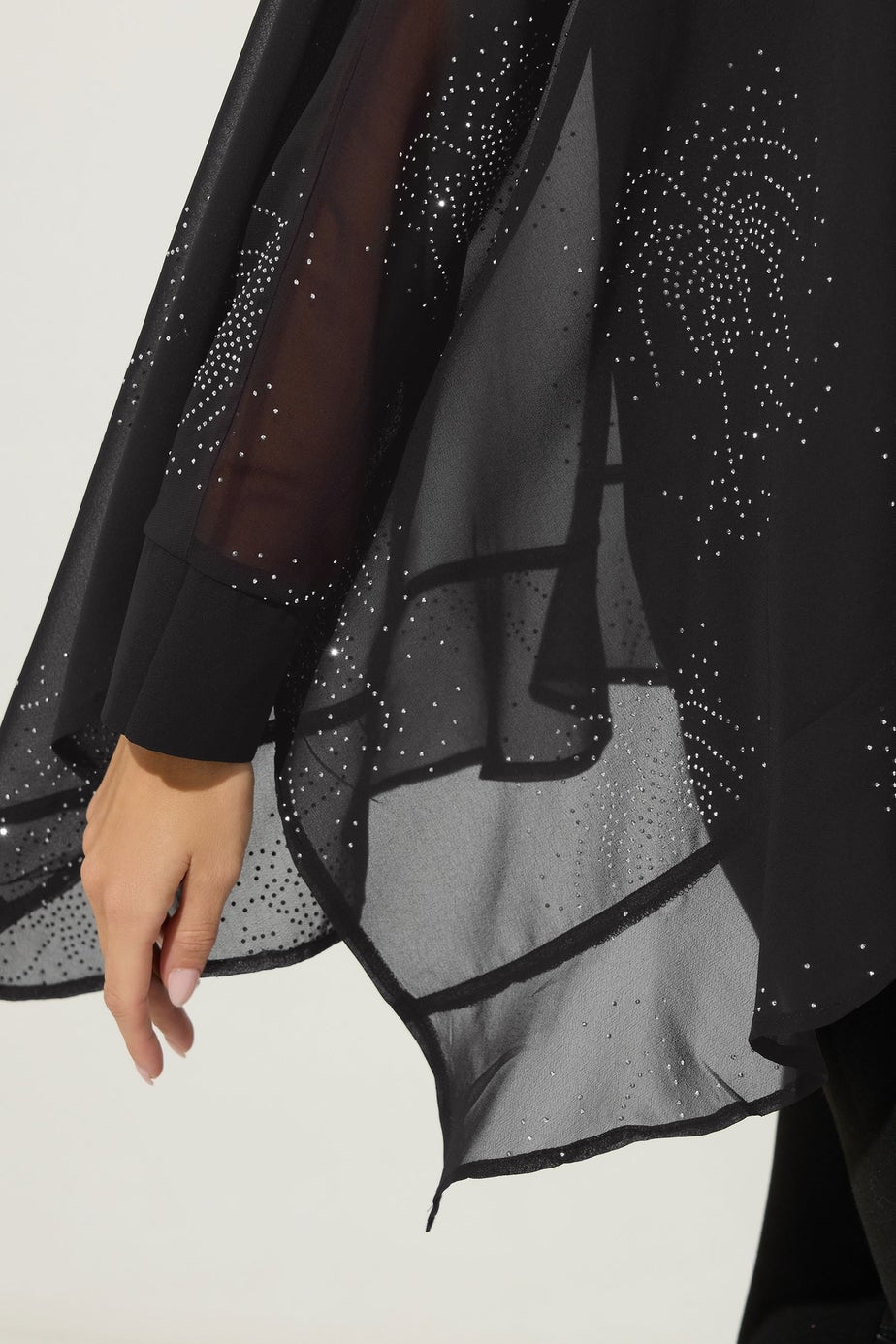 Star By Julien Macdonald Black Embellished Cape Blouse