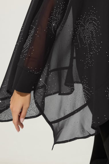 Star By Julien Macdonald Black Embellished Cape Blouse
