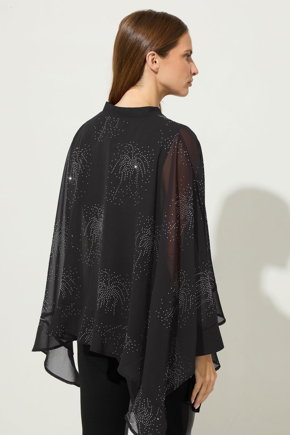 Star By Julien Macdonald Black Embellished Cape Blouse