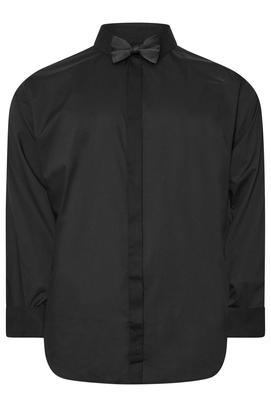 BadRhino Black Long Sleeve Formal Shirt