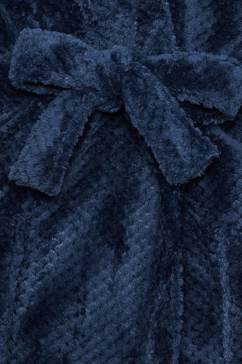 BadRhino Navy Blue Textured Fleece Dressing Gown