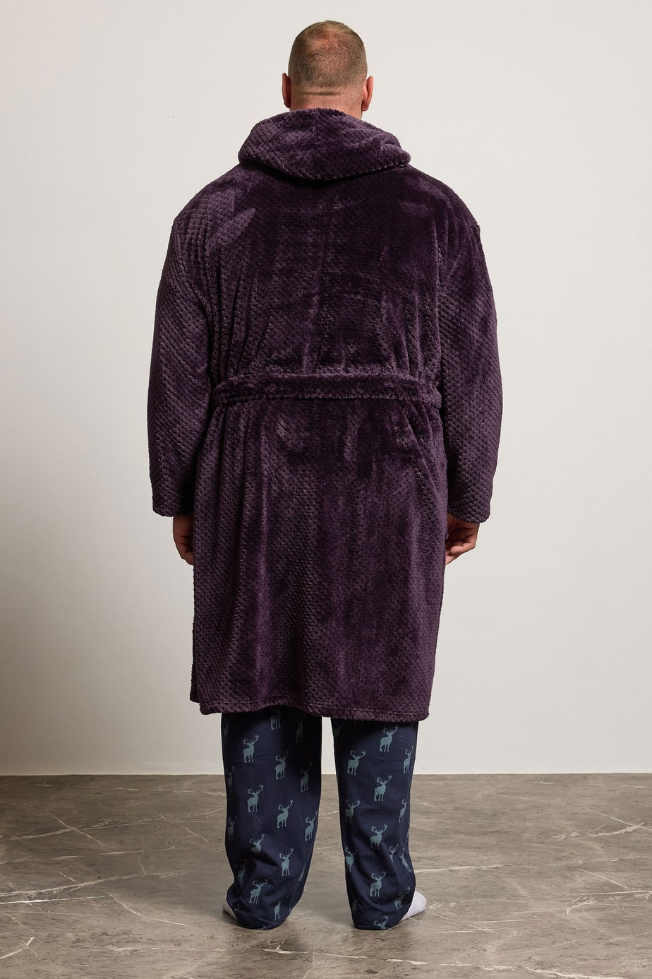 BadRhino Purple Textured Dressing Gown