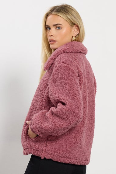 M&Co Petite Pink Zip Through Fleece Jacket