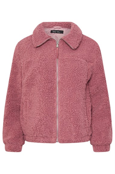 M&Co Petite Pink Zip Through Fleece Jacket