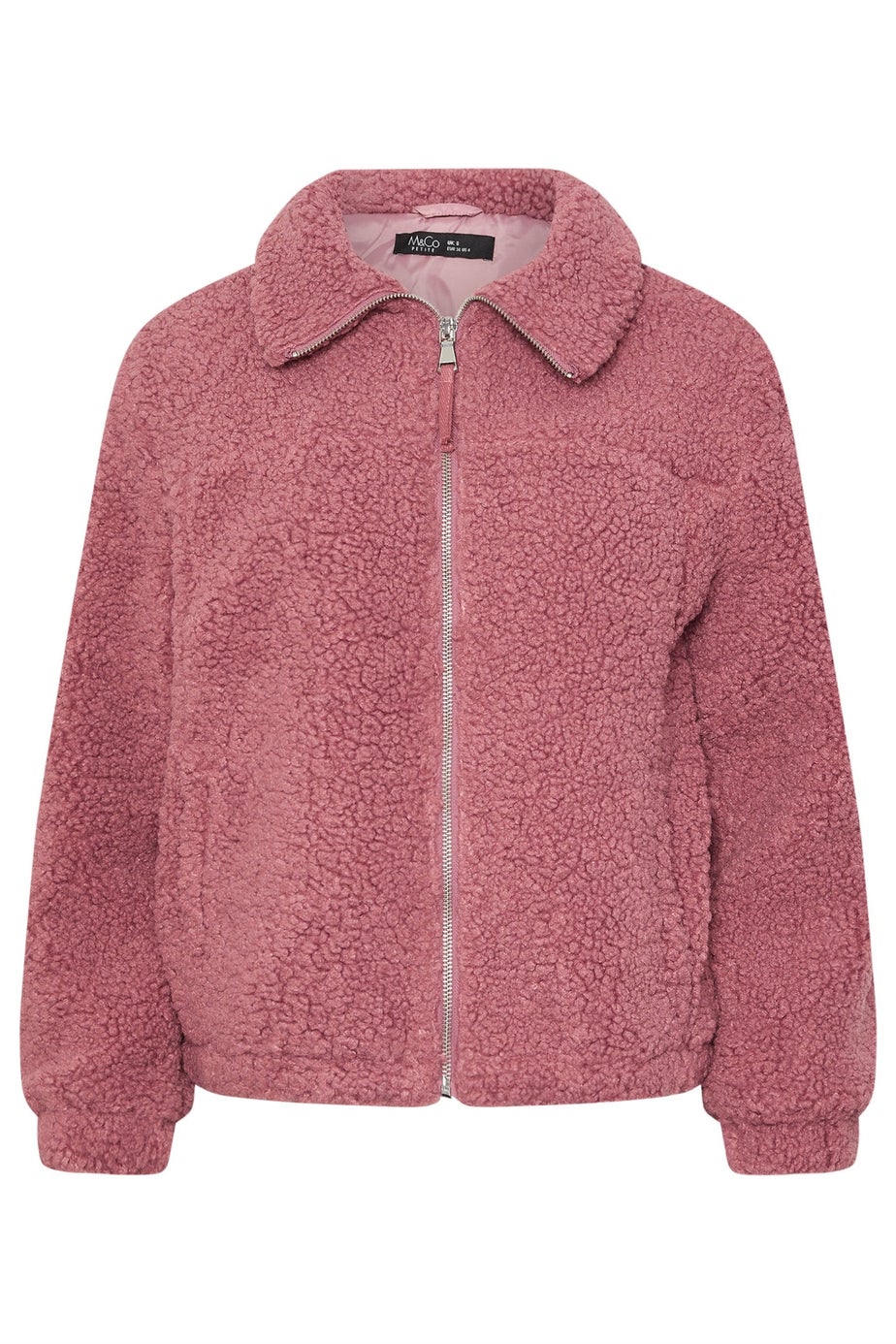 M&Co Petite Pink Zip Through Fleece Jacket