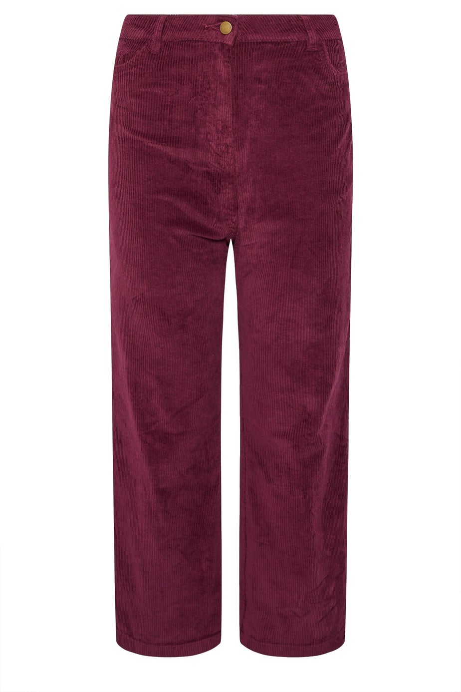 M&Co Petite Berry Red Cord Wide Leg Trousers