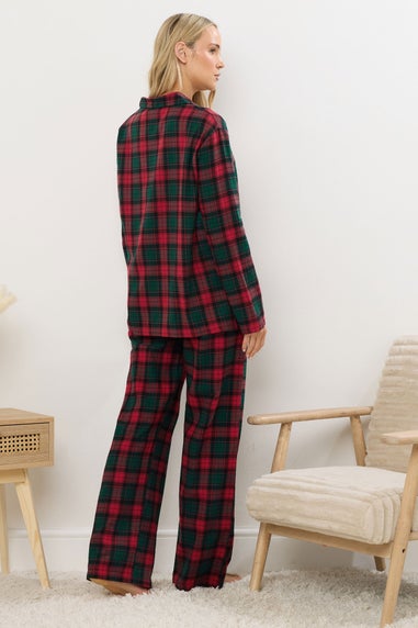 Long Tall Sally Red & Green Cotton Check Pyjama Set