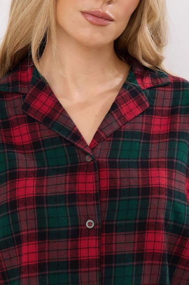 Long Tall Sally Red & Green Cotton Check Pyjama Set