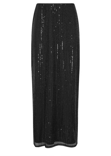 Long Tall Sally Black Sequin Maxi Skirt