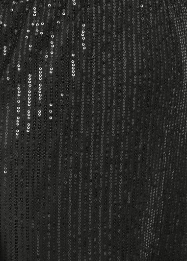 Long Tall Sally Black Sequin Maxi Skirt