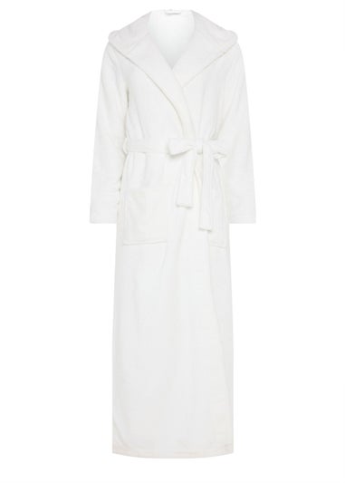 Long Tall Sally White Super Soft Fleece Maxi Dressing Gown