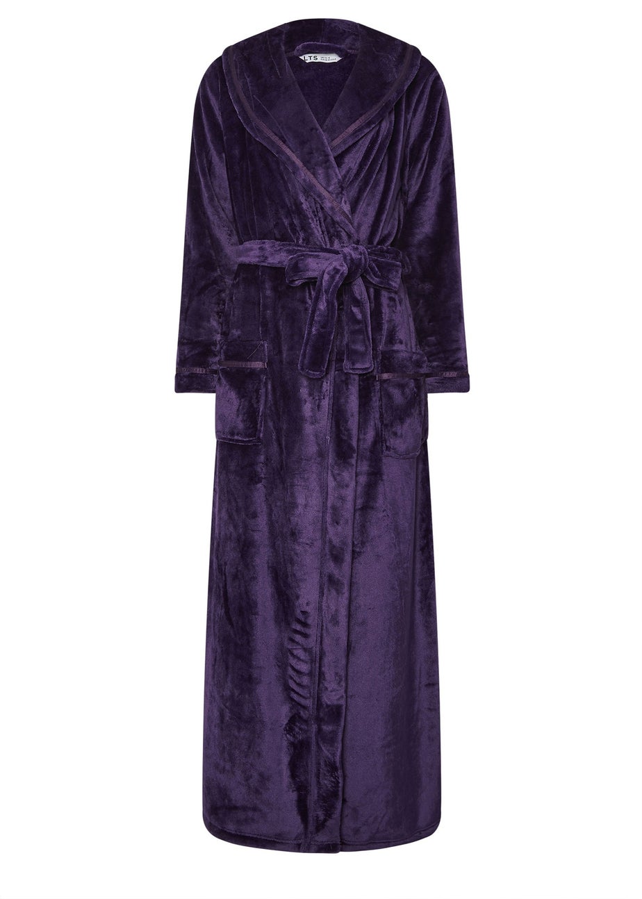 Long Tall Sally Purple Shawl Collar Maxi Dressing Gown