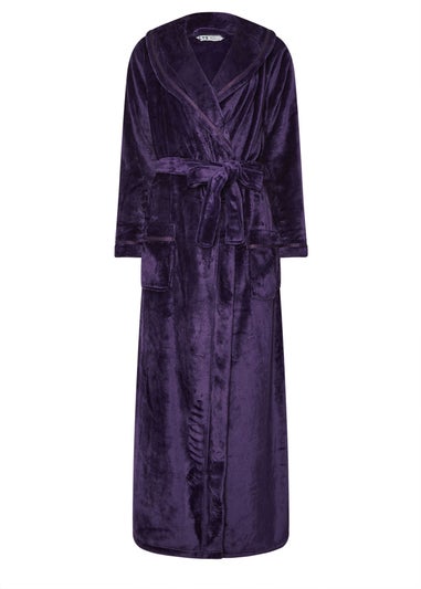Long Tall Sally Purple Shawl Collar Maxi Dressing Gown