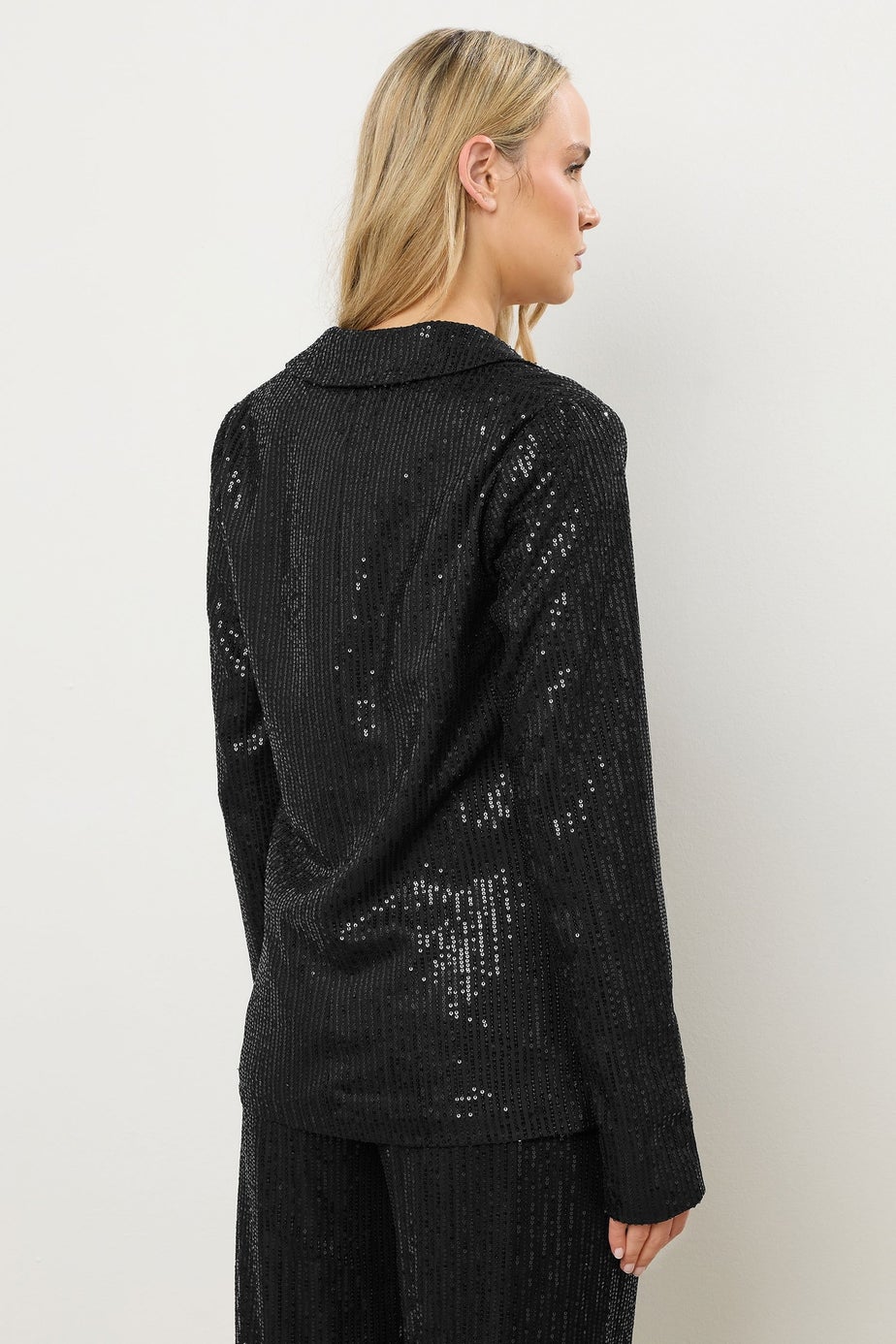 Long Tall Sally Black Embellished Tailored Blazer