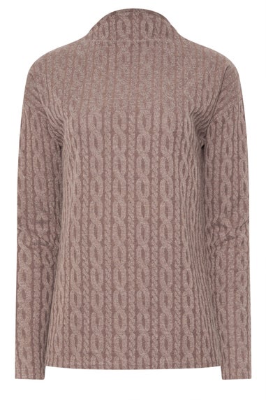Long Tall Sally Light Pink Knit Funnel Top