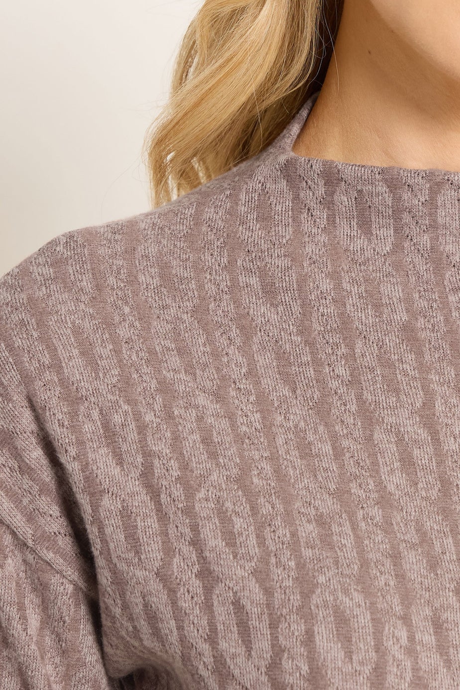 Long Tall Sally Light Pink Knit Funnel Top