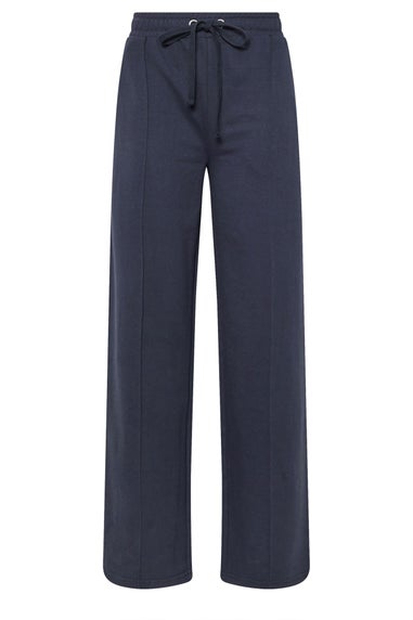 Long Tall Sally Navy Blue Seam Front Wide Leg Joggers