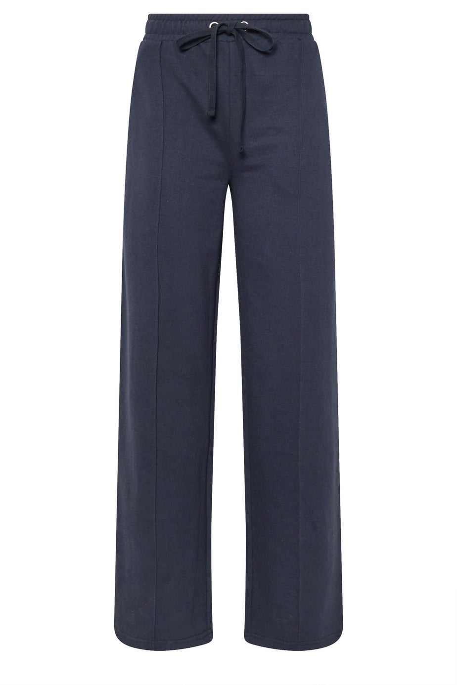 Long Tall Sally Navy Blue Seam Front Wide Leg Joggers