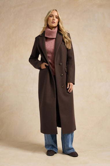 Long Tall Sally Chocolate Brown Longline Maxi Coat