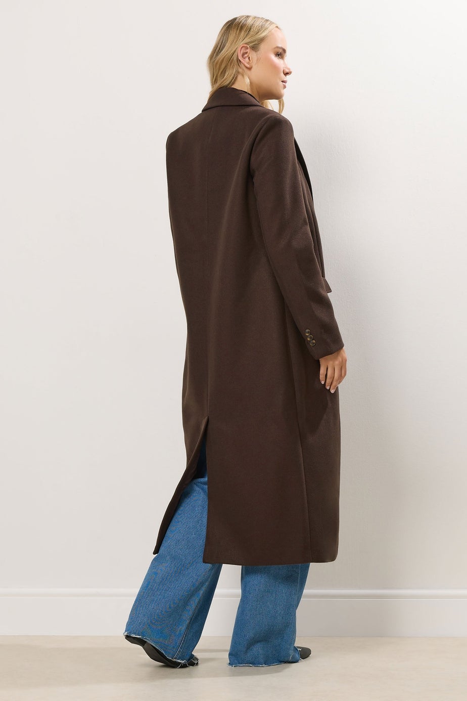 Long Tall Sally Chocolate Brown Longline Maxi Coat