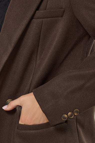 Long Tall Sally Chocolate Brown Longline Maxi Coat