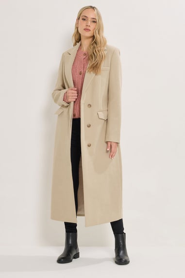 Long Tall Sally Natural Brown Longline Maxi Coat