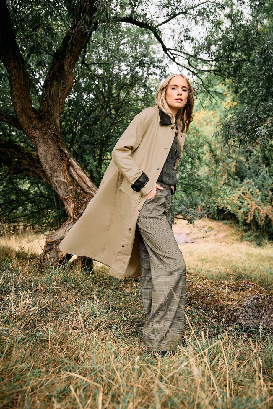 Long Tall Sally Stone Brown Longline Car Coat