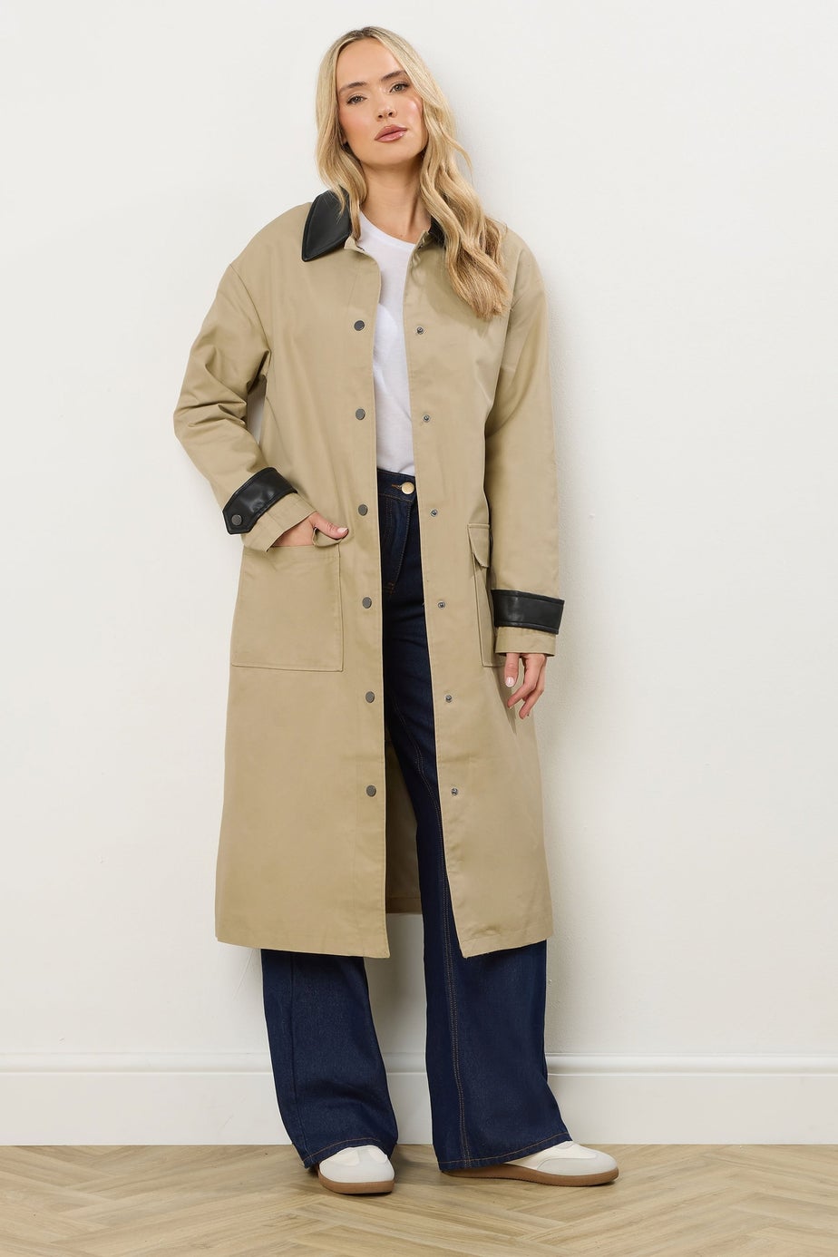 Long Tall Sally Stone Brown Longline Car Coat
