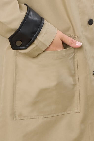 Long Tall Sally Stone Brown Longline Car Coat