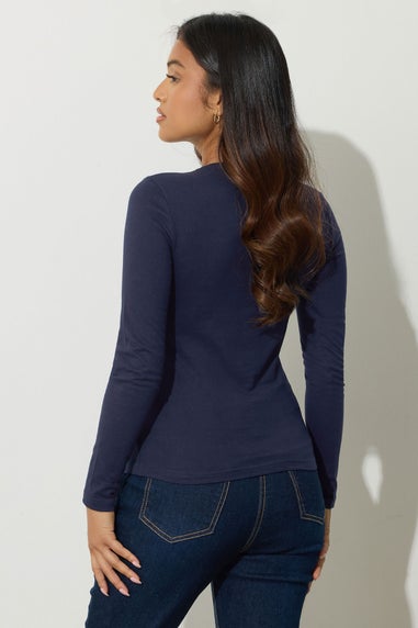 PixieGirl Petite 2 Pack Chocolate Brown & Navy Blue Cotton T-Shirts