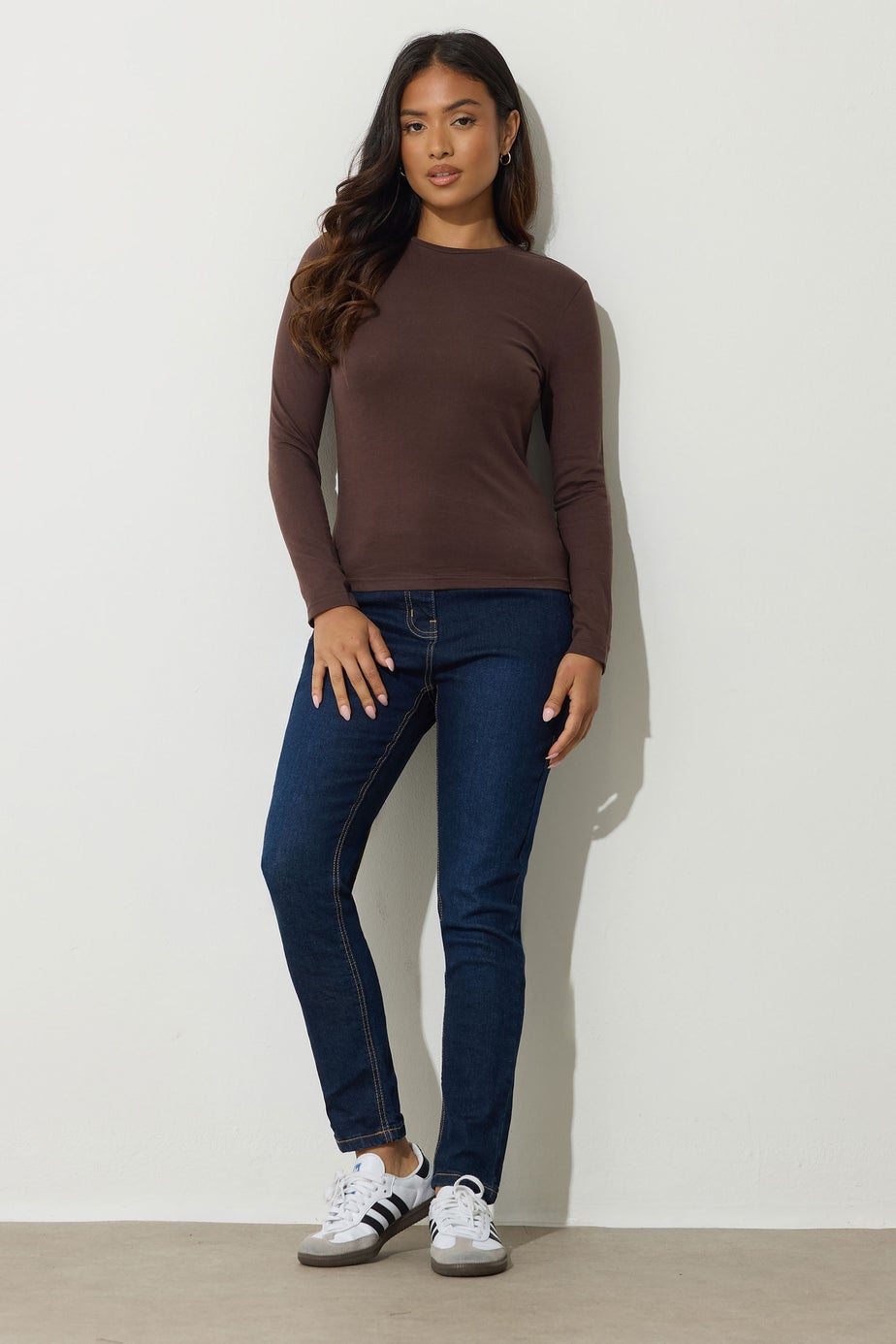 PixieGirl Petite 2 Pack Chocolate Brown & Navy Blue Cotton T-Shirts