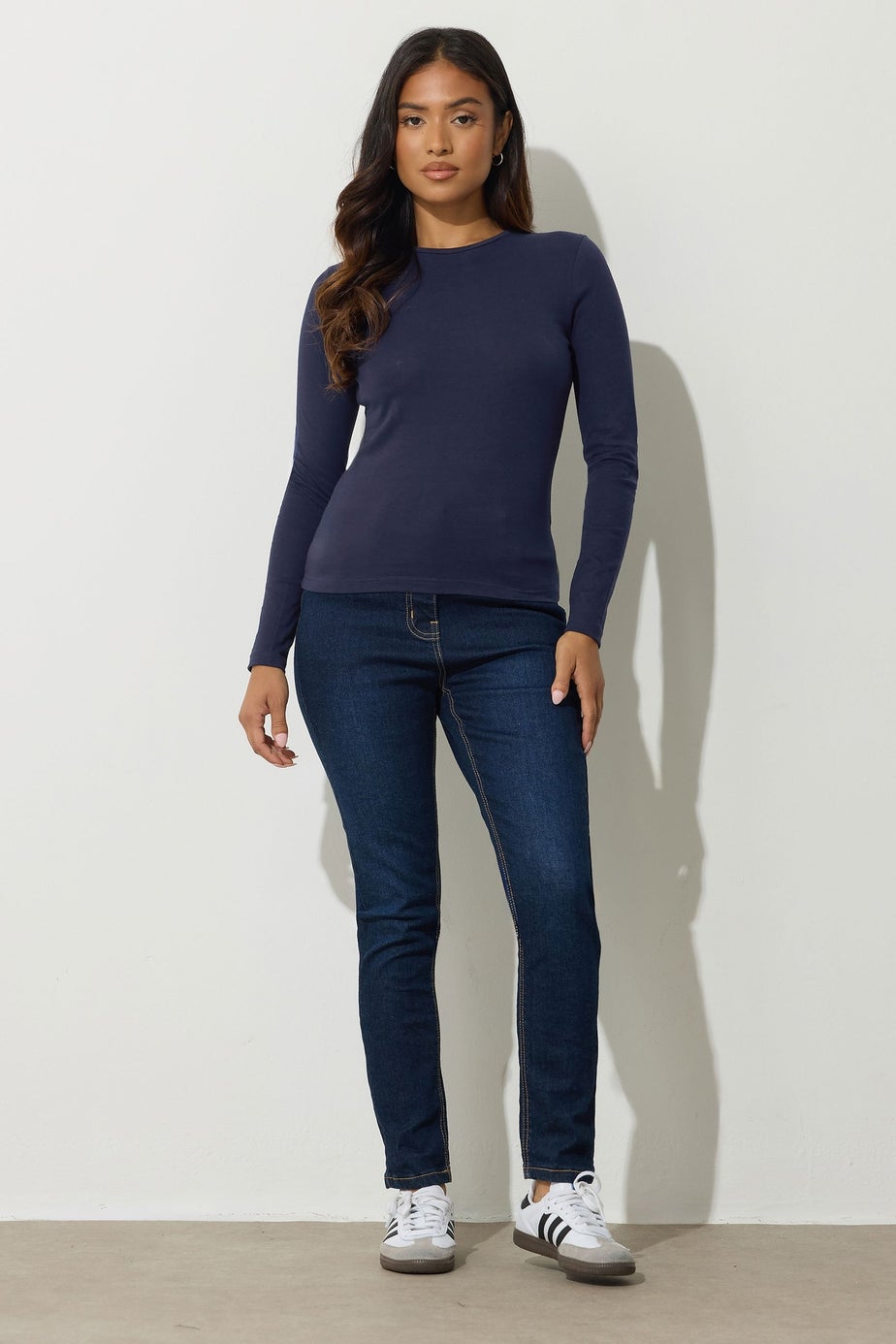 PixieGirl Petite 2 Pack Chocolate Brown & Navy Blue Cotton T-Shirts