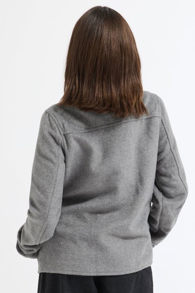 PixieGirl Petite Dark Grey Formal Scarf Coat