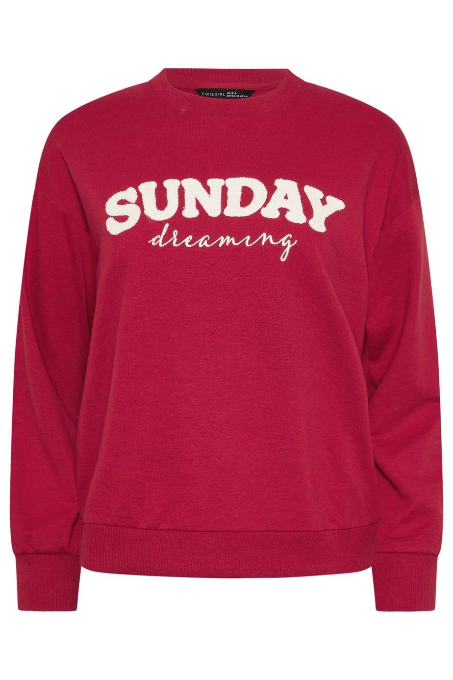 PixieGirl Petite Red 'Sunday Dreaming' Slogan Lounge Top