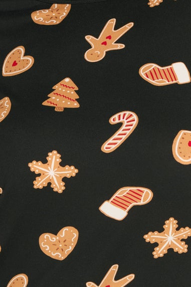 Yours Curve Black Gingerbread Soft Touch Nightdress