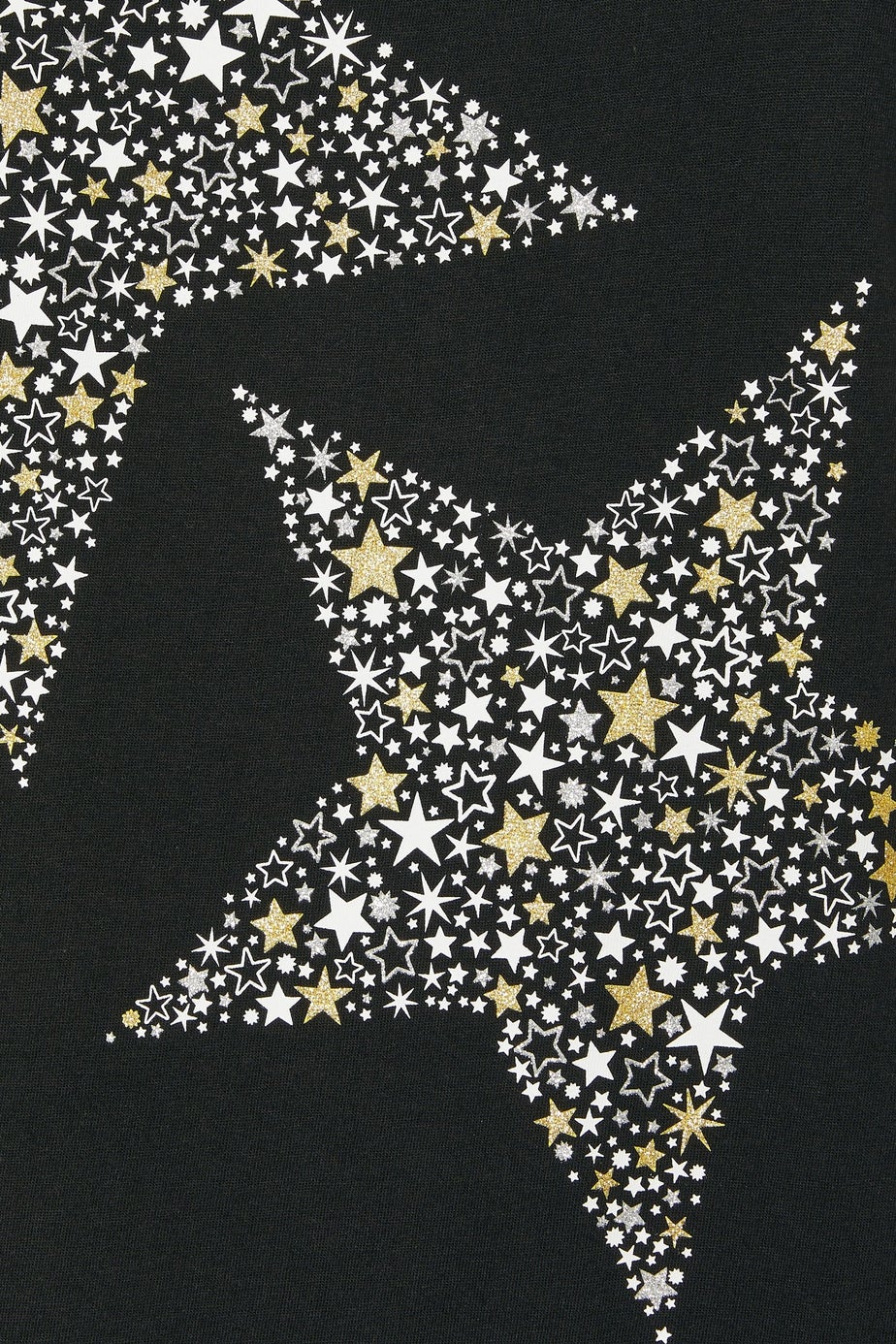 Yours Curve Black Star Soft Touch Placket Nightdress