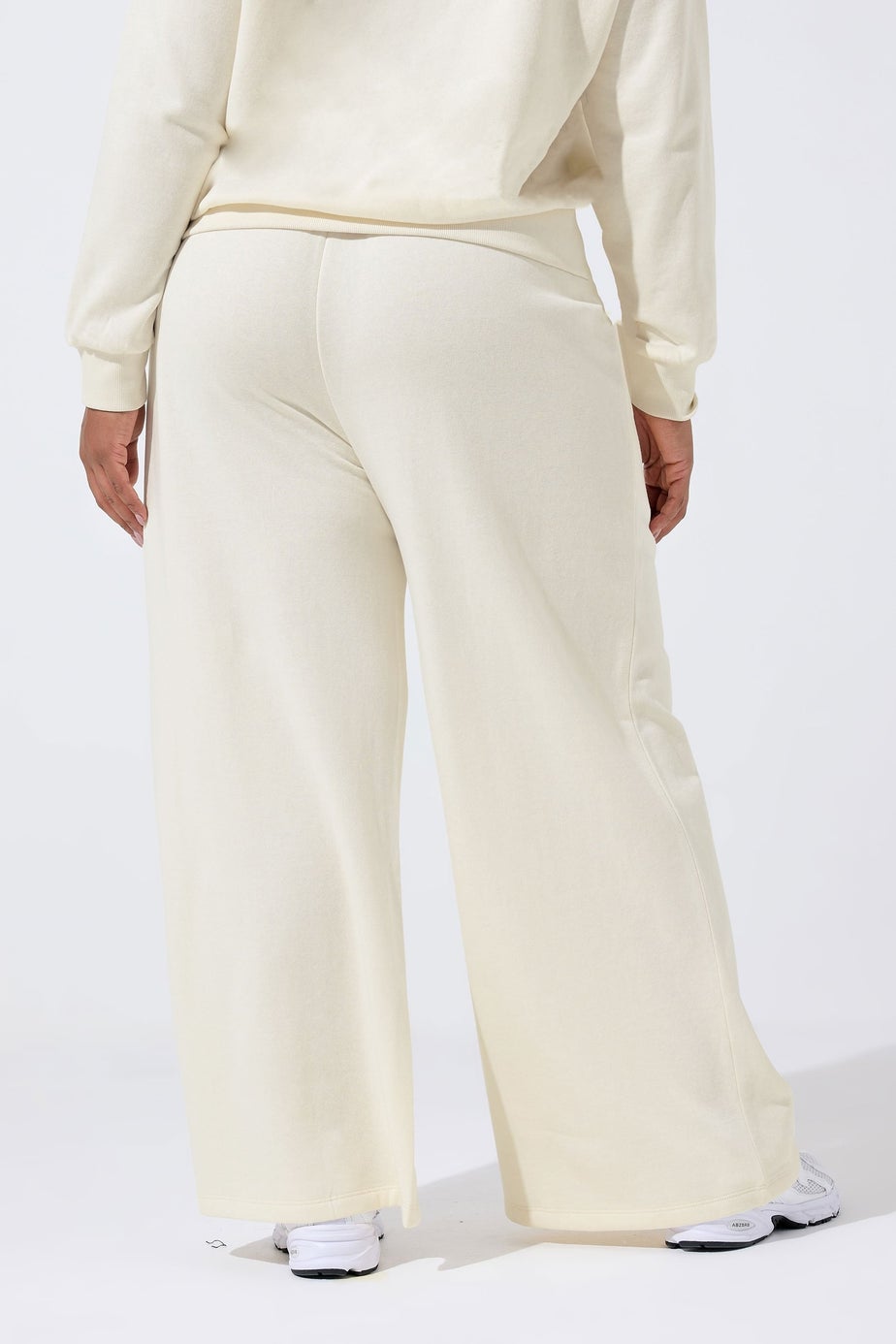 Yours Limited Curve Cream 'New York' Wide Leg Joggers