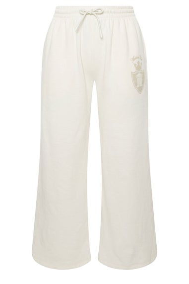 Yours Limited Curve Cream 'New York' Wide Leg Joggers