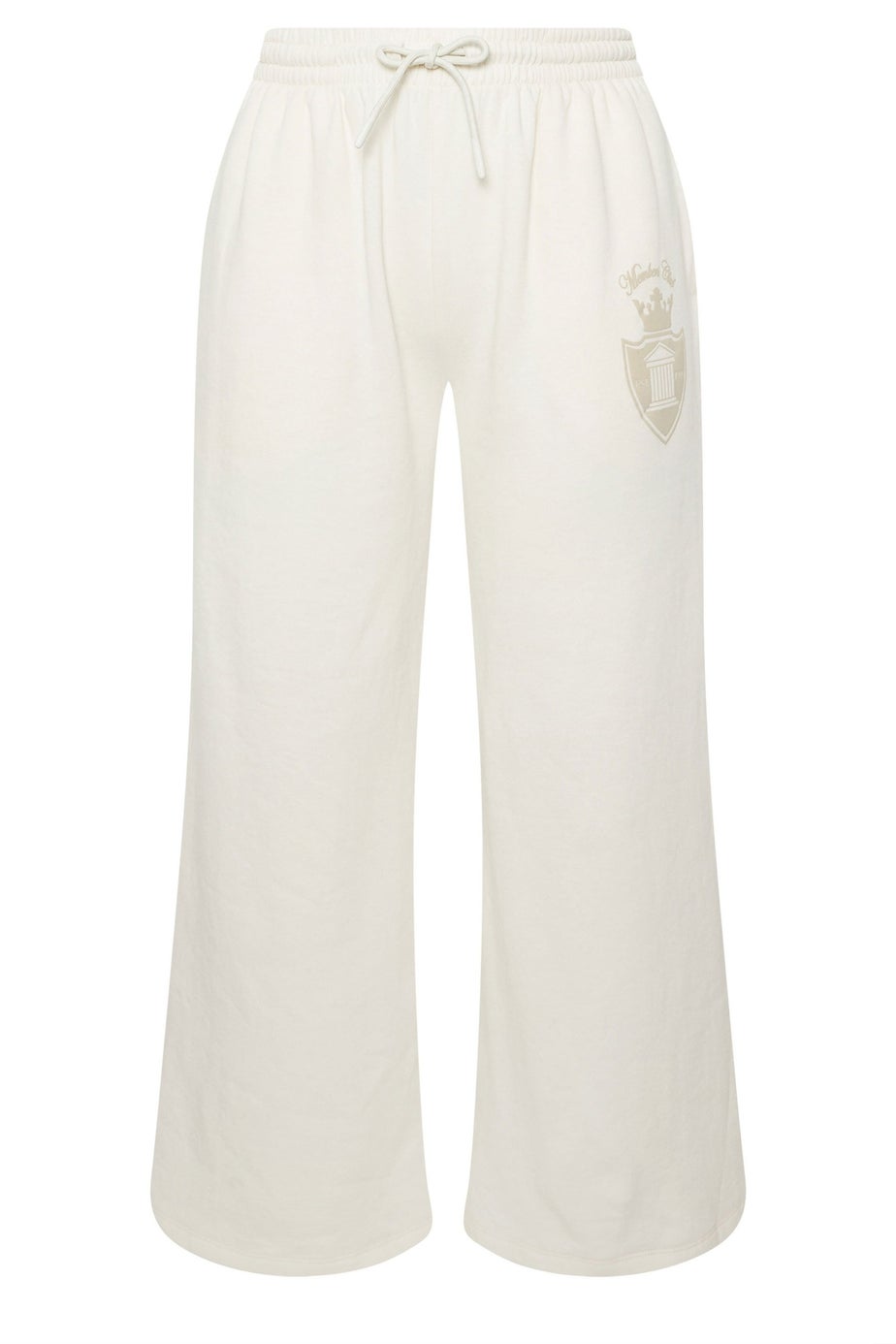 Yours Limited Curve Cream 'New York' Wide Leg Joggers