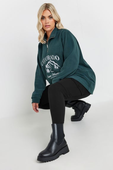 Yours Curve Black Cargo Pocket Leggings